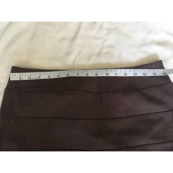 BCX Style Skirt Womens XL Stretchy Heather Brown Pull On Casual or Dress Up NWT - Picture 8 of 12